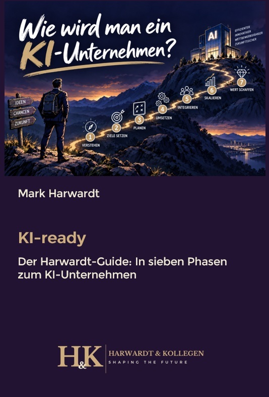 Buchcover: KI-ready, Der Harwardt-Guide